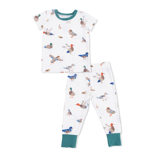 Short Sleeve Loungewear Set-Ducks