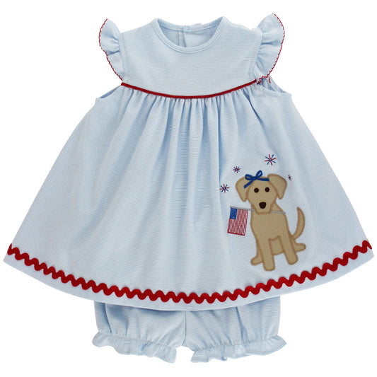 Patriotic Pup - Knit Float with Bloomer