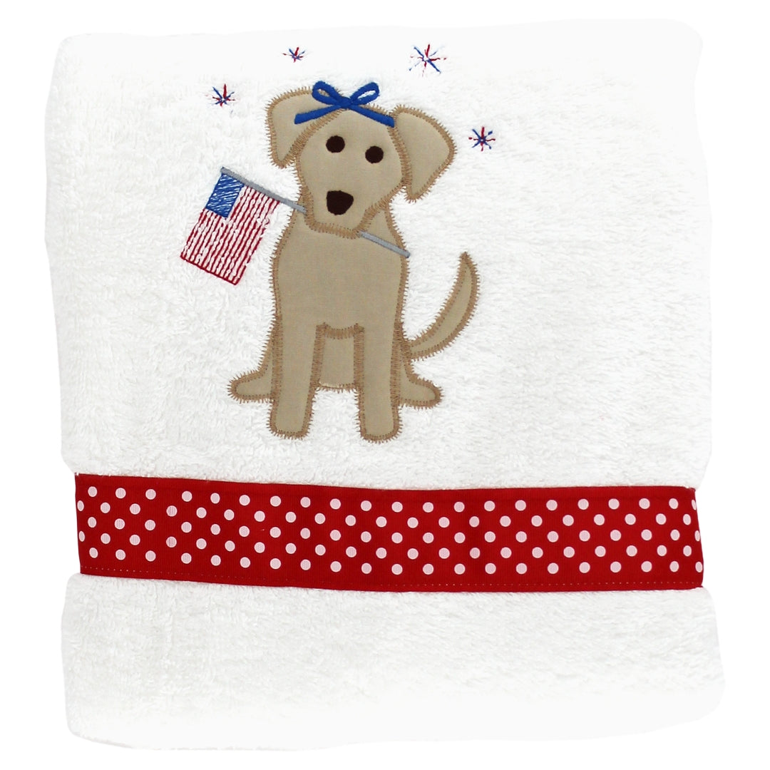 Patriotic Pup - Girls Towel