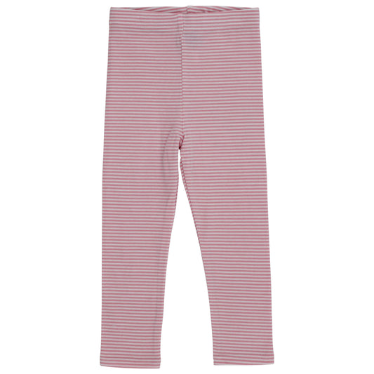 Girls Leggings - Pink Stripe Knit