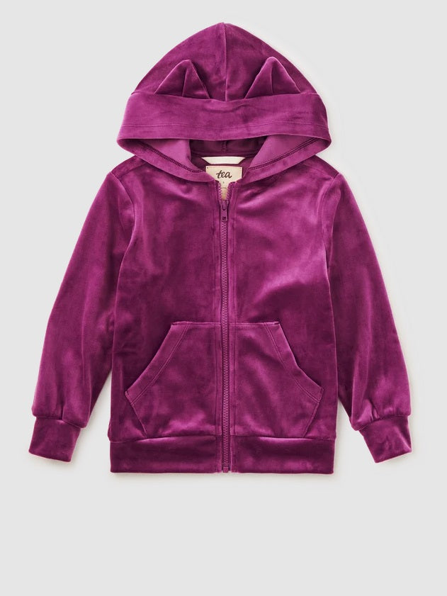 Cat Ears Velour Hoodie