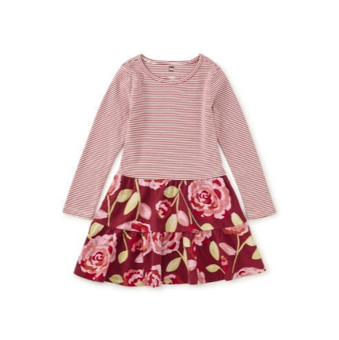 Tiered Twirl Dress-Turkish Rose