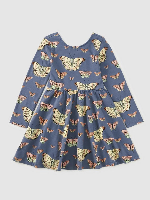 Printed Ballet Dress-Skyfield Butterflies