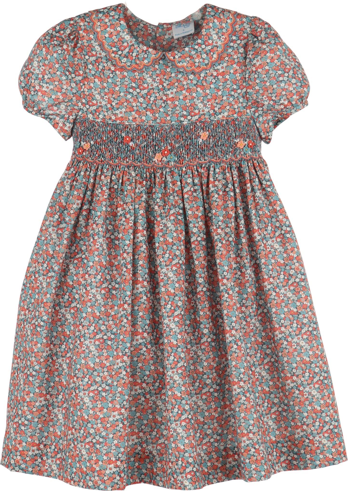 Floral Vintage Smocked Dress