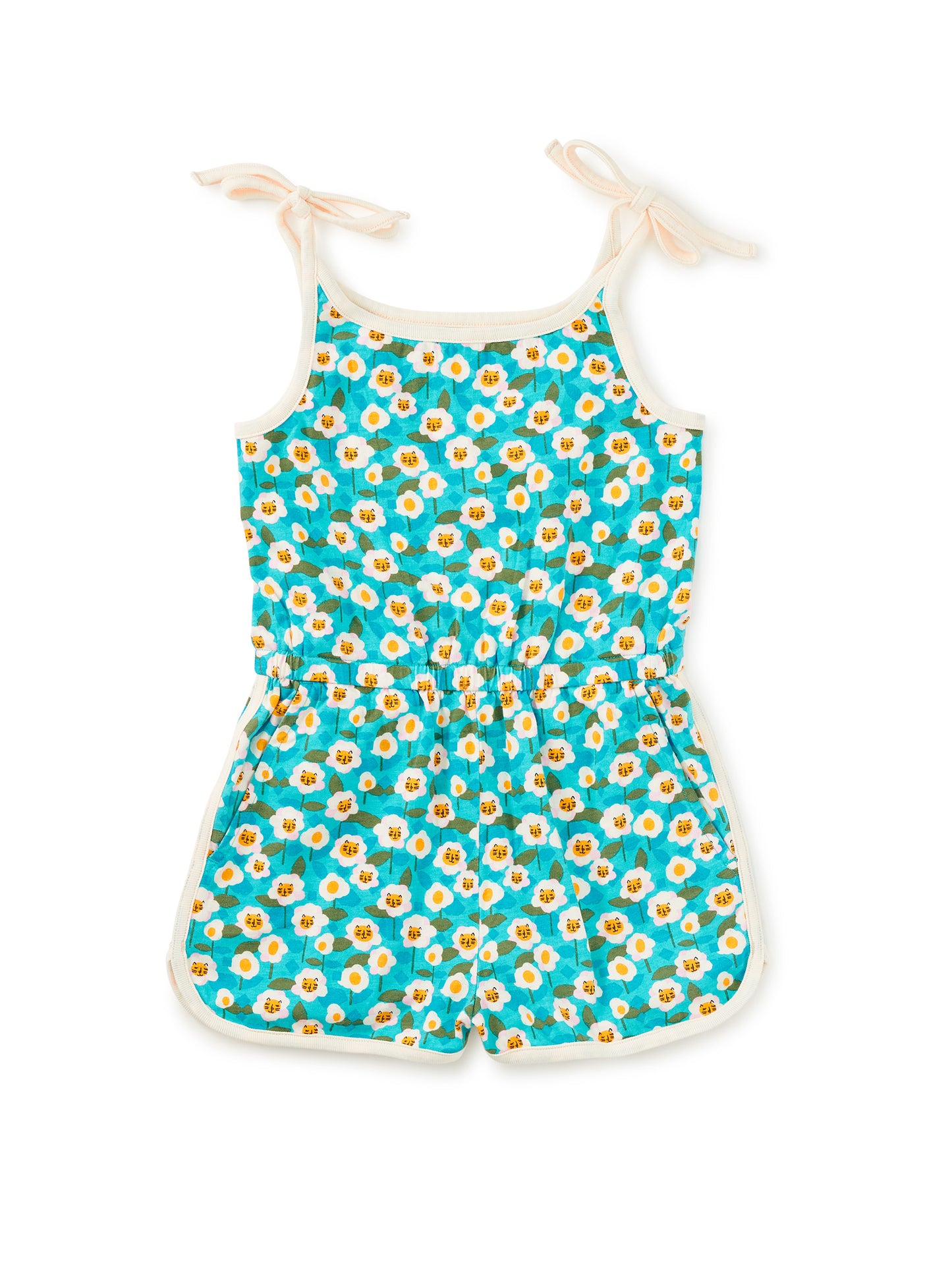 Tie Shoulder Sporty Romper