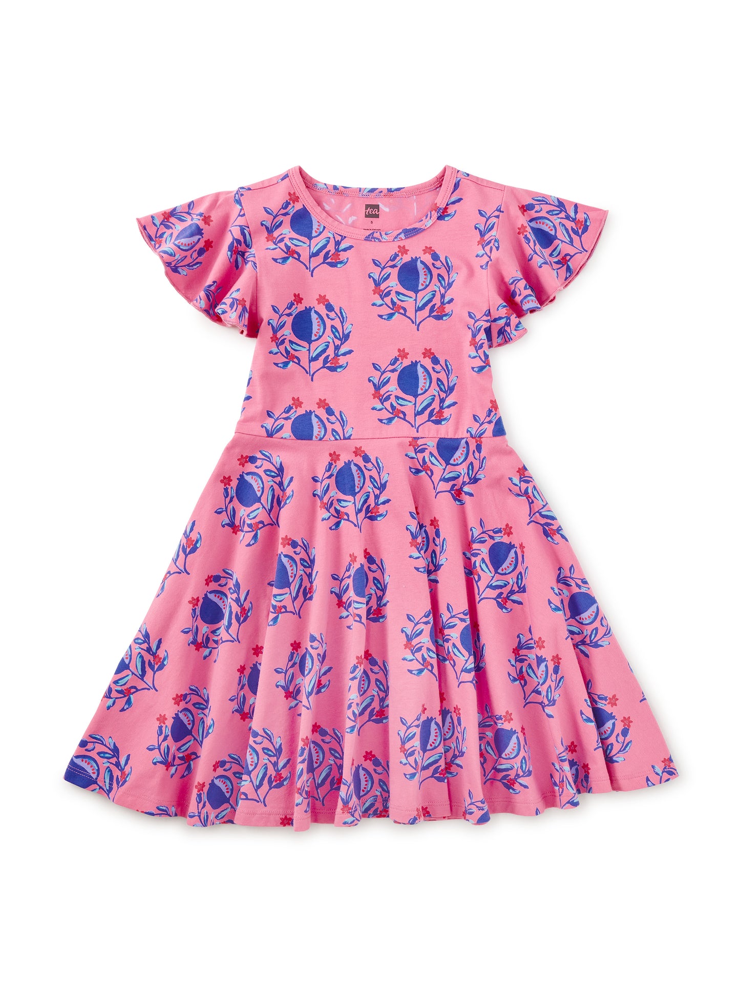 Flutter Sleeve Twirl Dress