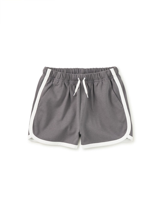 Sporty Ringer Shorts-Thunder