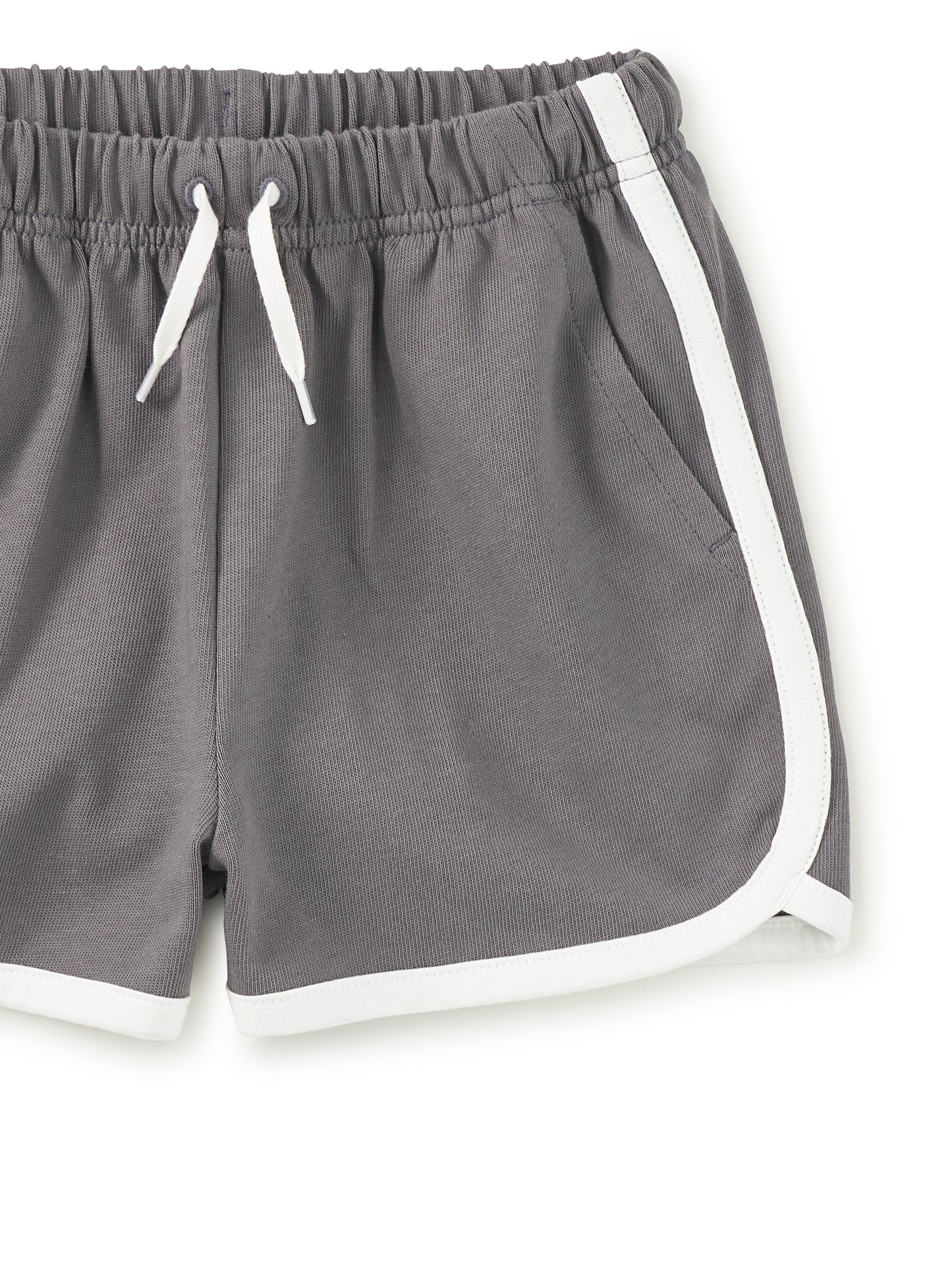 Sporty Ringer Shorts-Thunder