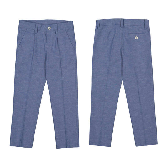 Linen Suiting Pants-Indigo