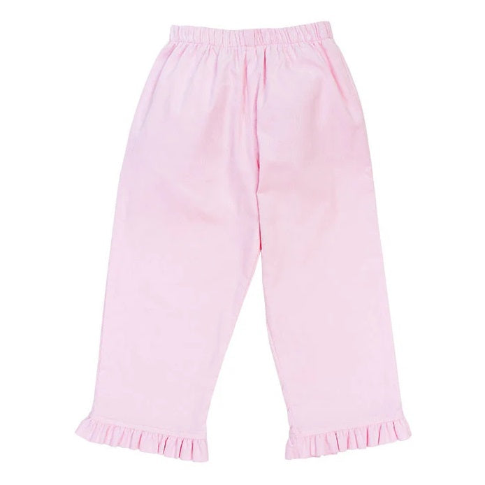Light Pink Corduroy - Girls Ruffled Pant