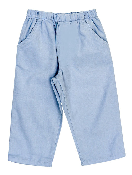 Light Blue Corduroy - Elastic Waist Pants