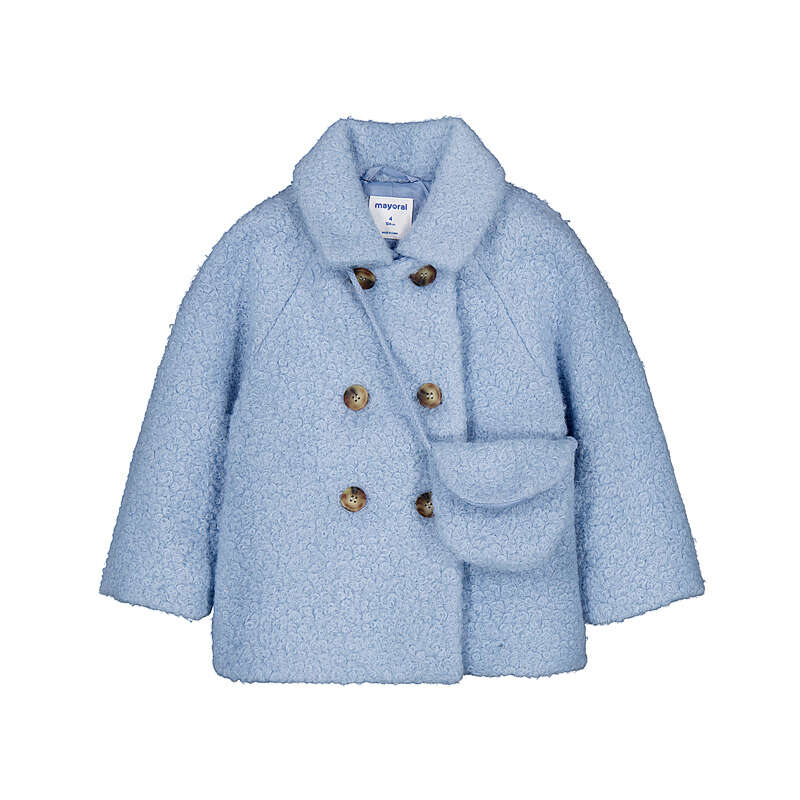 Boucle Coat with Purse