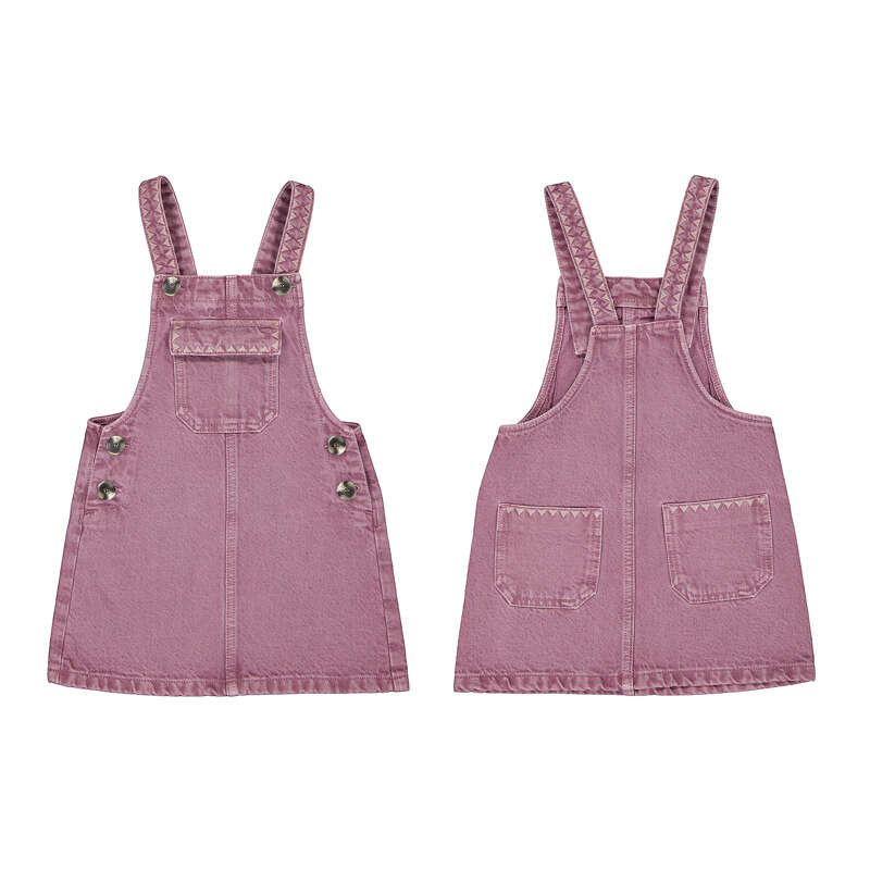 Embroidered Overall Dress