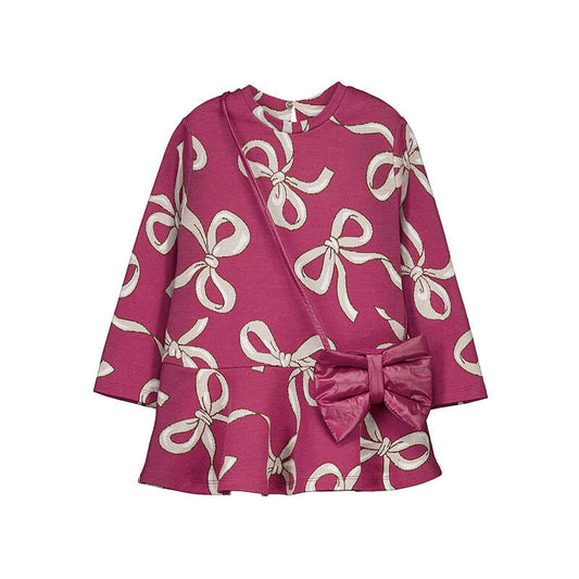 Jacquard Dress w/ Handbag
