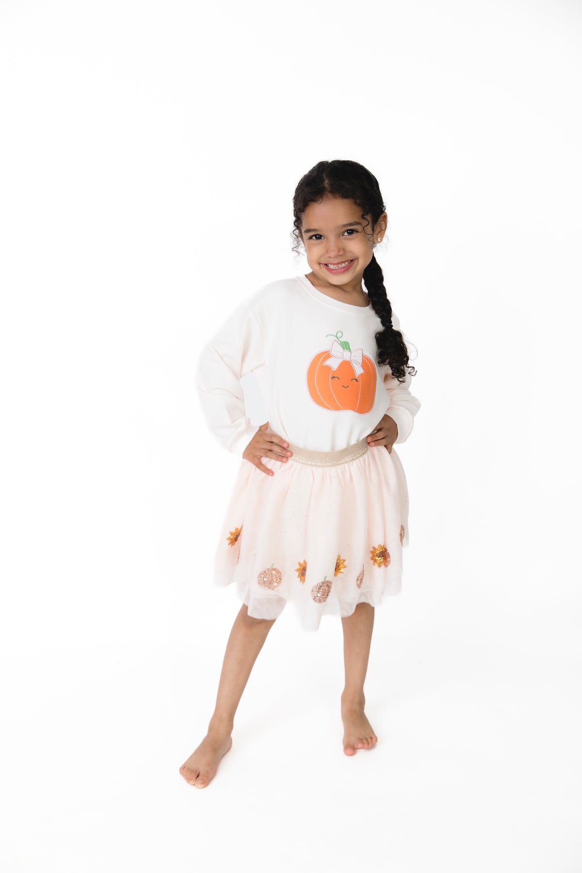Pumpkin Sweatshirt and Tutu Set