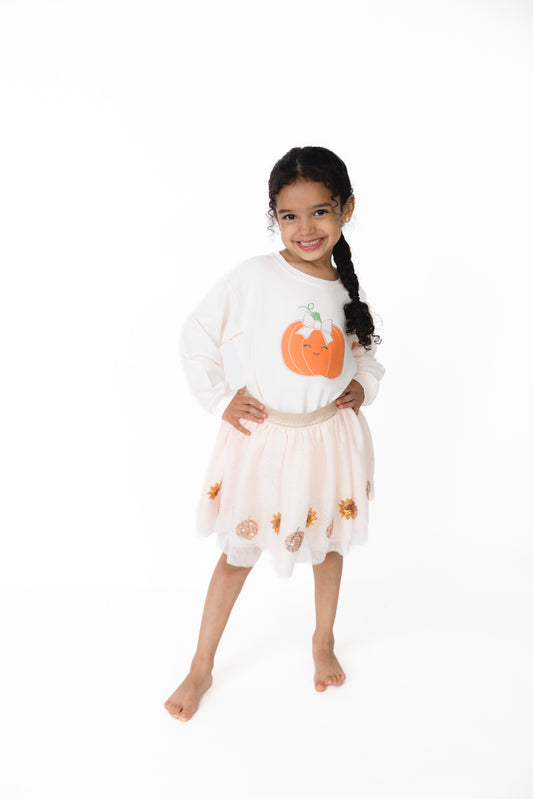 Pumpkin Sweatshirt and Tutu Set