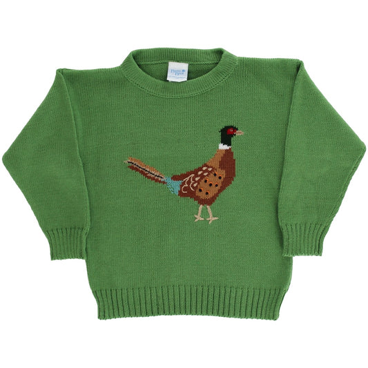 Crew Neck Sweater - Pheasant on Sage