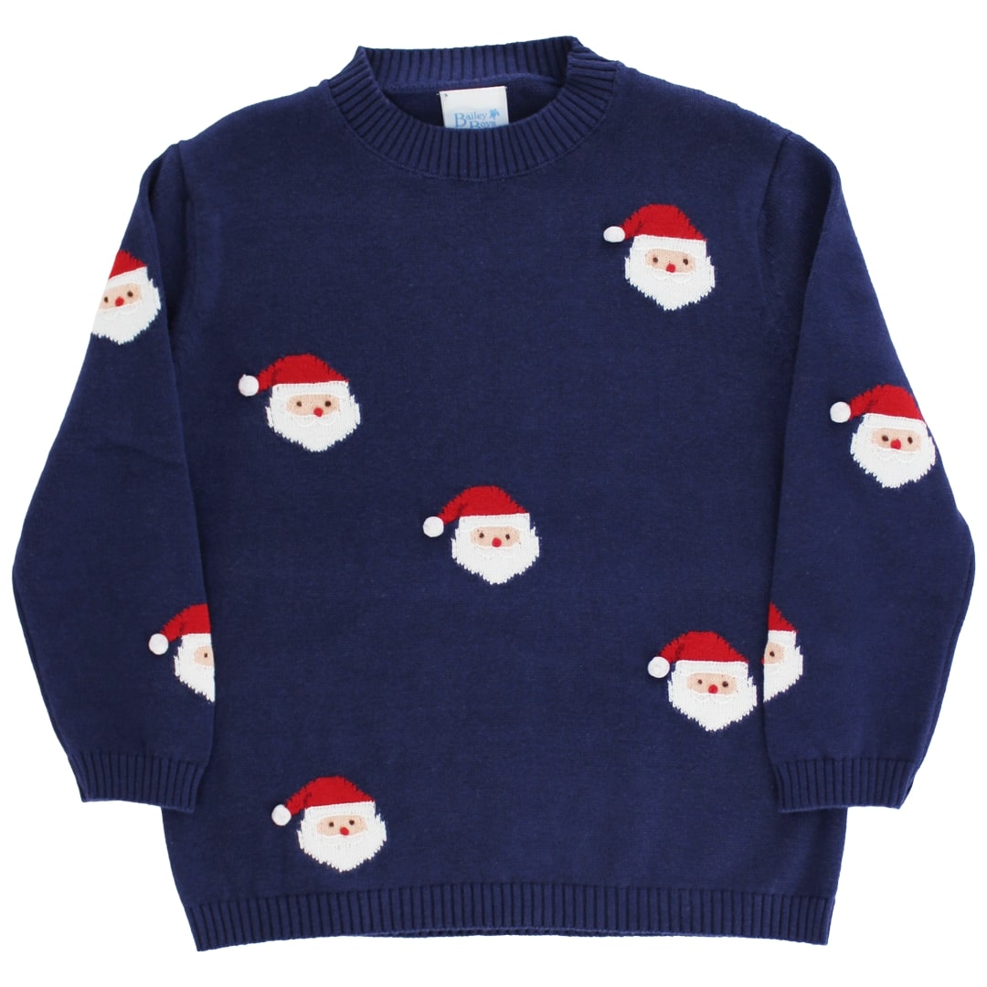 Crew Neck Sweater - Santa Print