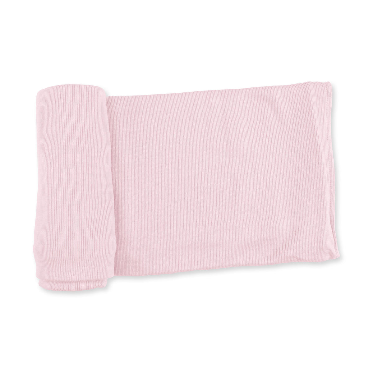 Swaddle Blanket-Solid Veiled Pink Rib