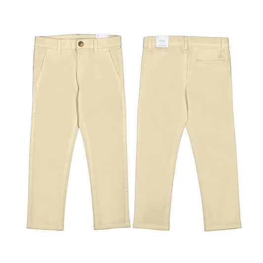 Basic Twill Trousers- Cashew