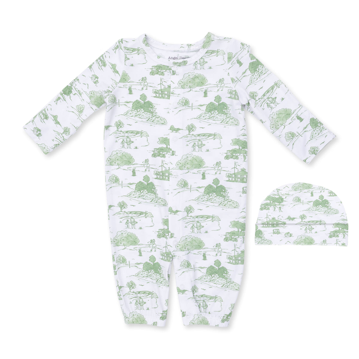 Convertible Gown and Beanie Hat-Golf Toile Green