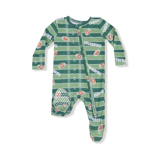 Football Field Glow in the Dark 2 Way Zip Footie