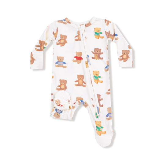 Teddy Bear 2 Way Zip Footie