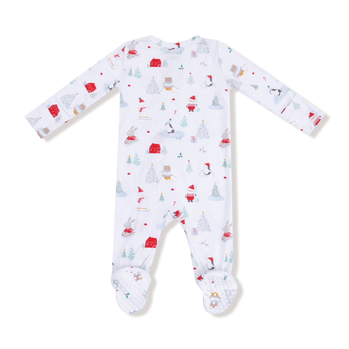 Santa Ski Friends 2 Way Zipper Footie