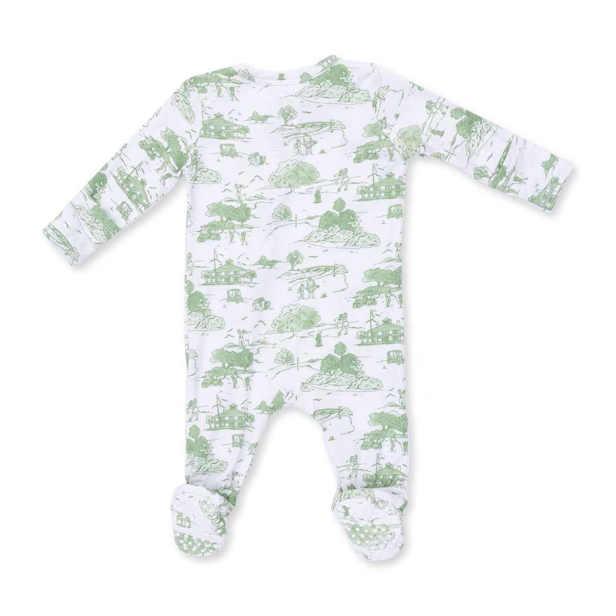 2 Way Zipper Footie-Golf Toile Green