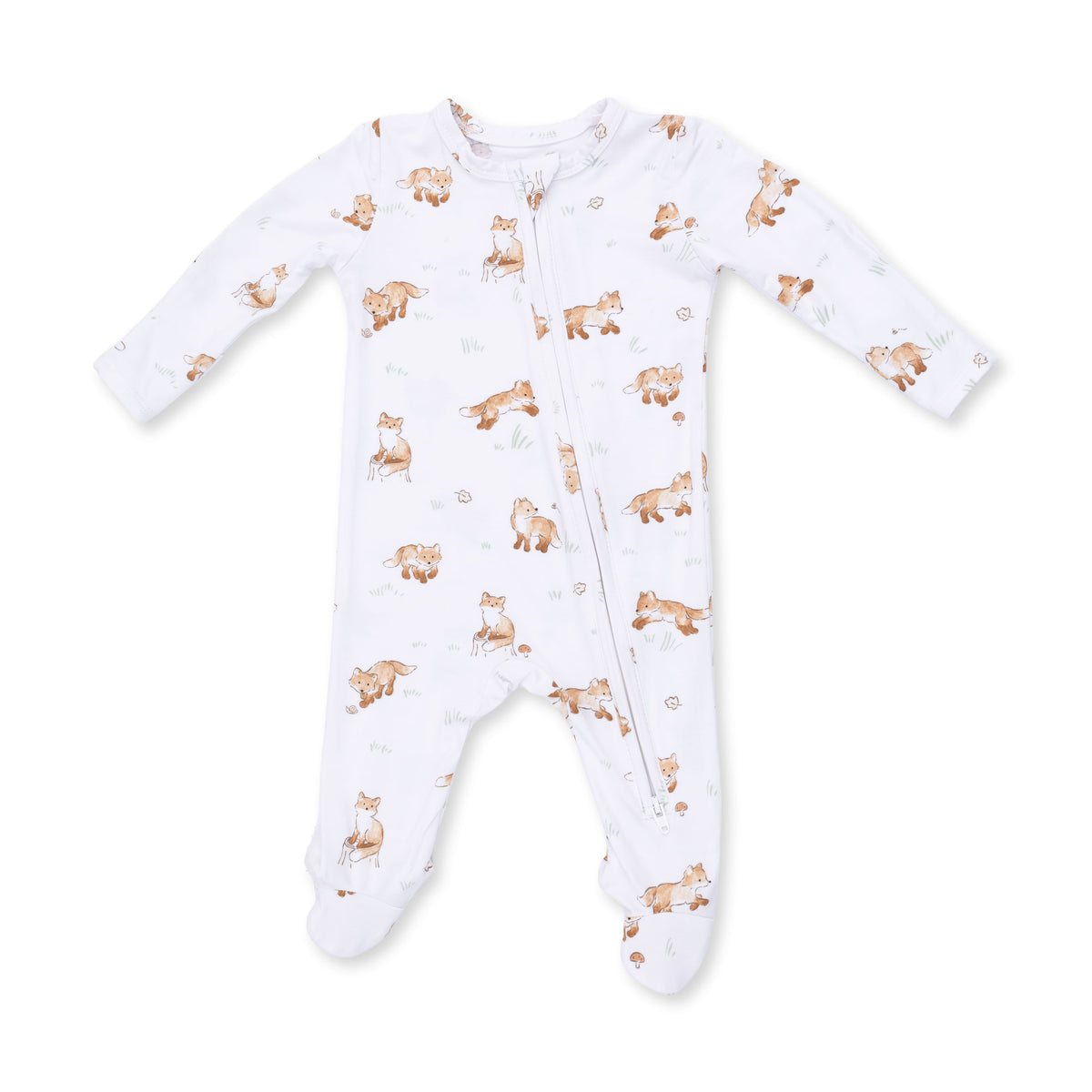 2 Way Zipper Footie-Little Explorer Fox