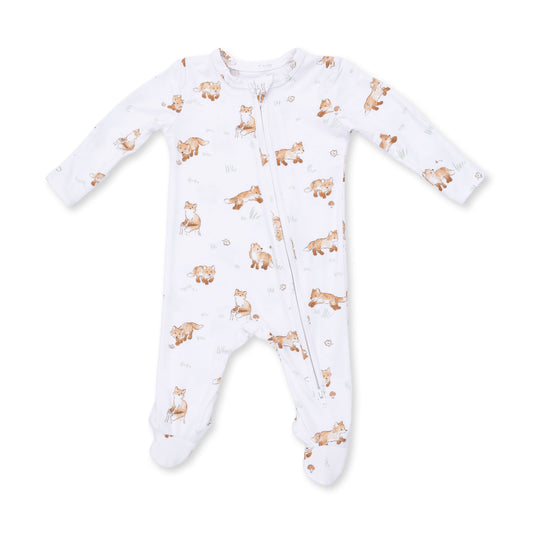 2 Way Zipper Footie-Little Explorer Fox
