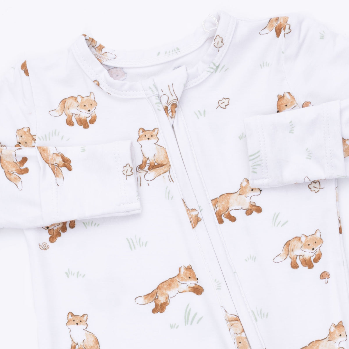 2 Way Zipper Footie-Little Explorer Fox