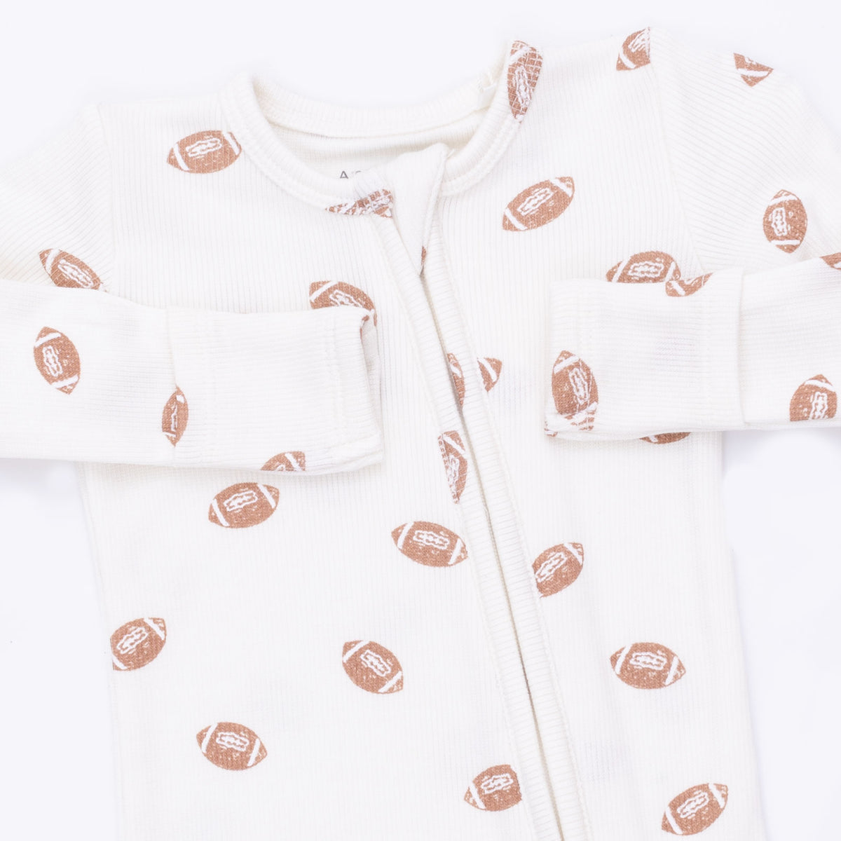 2 Way Zipper Footie-Mini Footballs