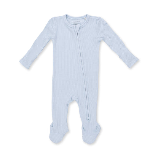 2 Way Zipper Footie-Solid Baby Blue
