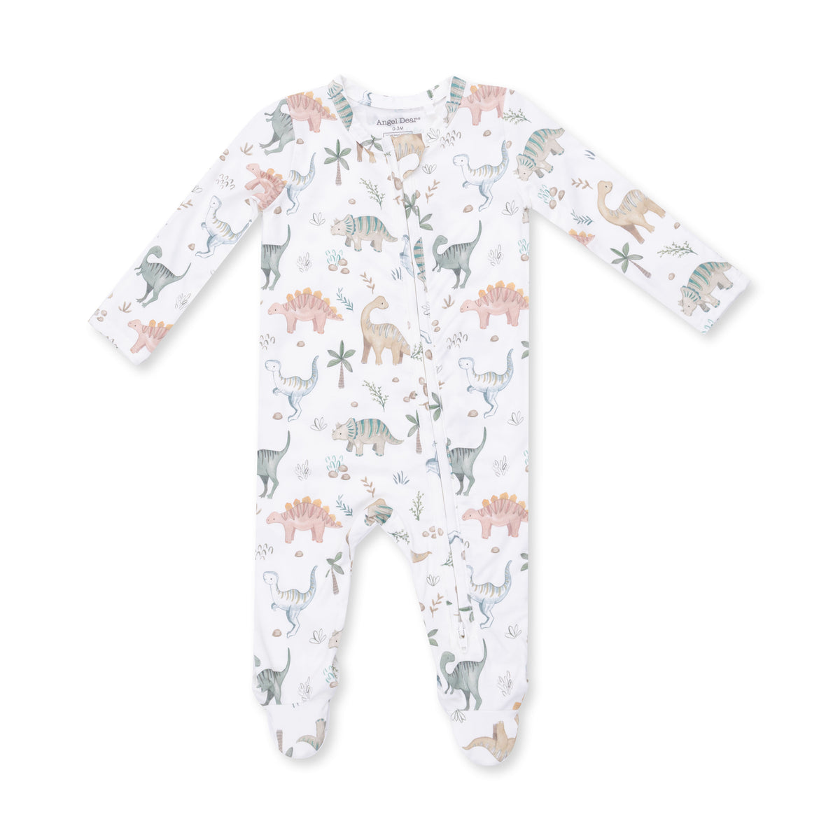 2 Way Zipper Footie- Sweet Baby Dinos
