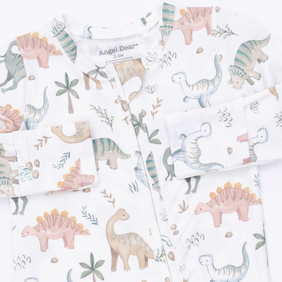 2 Way Zipper Footie- Sweet Baby Dinos