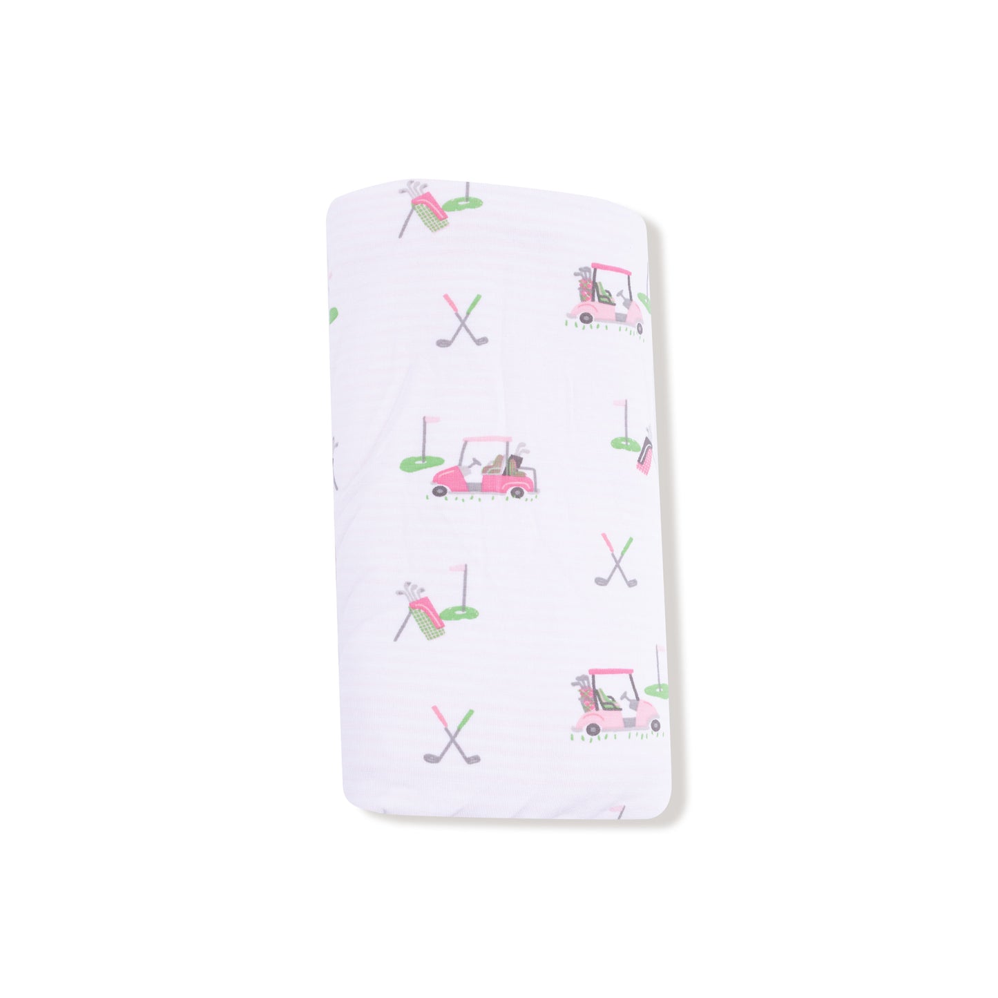 Pink Baby Golf Carts Swaddle Blanket