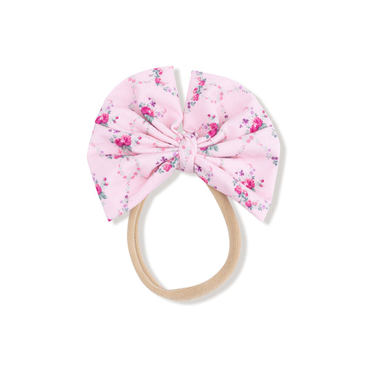 Rose Garden Trellis Big Bow on Soft Headband