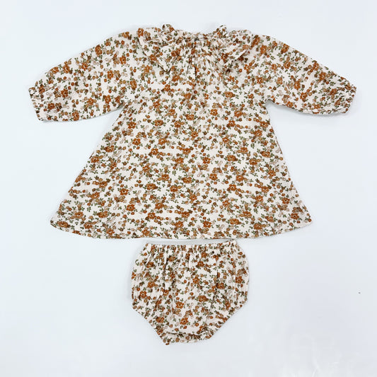 Prairie Calico Smocked Dress w/ Diaper Cover