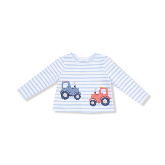Long Sleeve Shirt with Tractor Applique