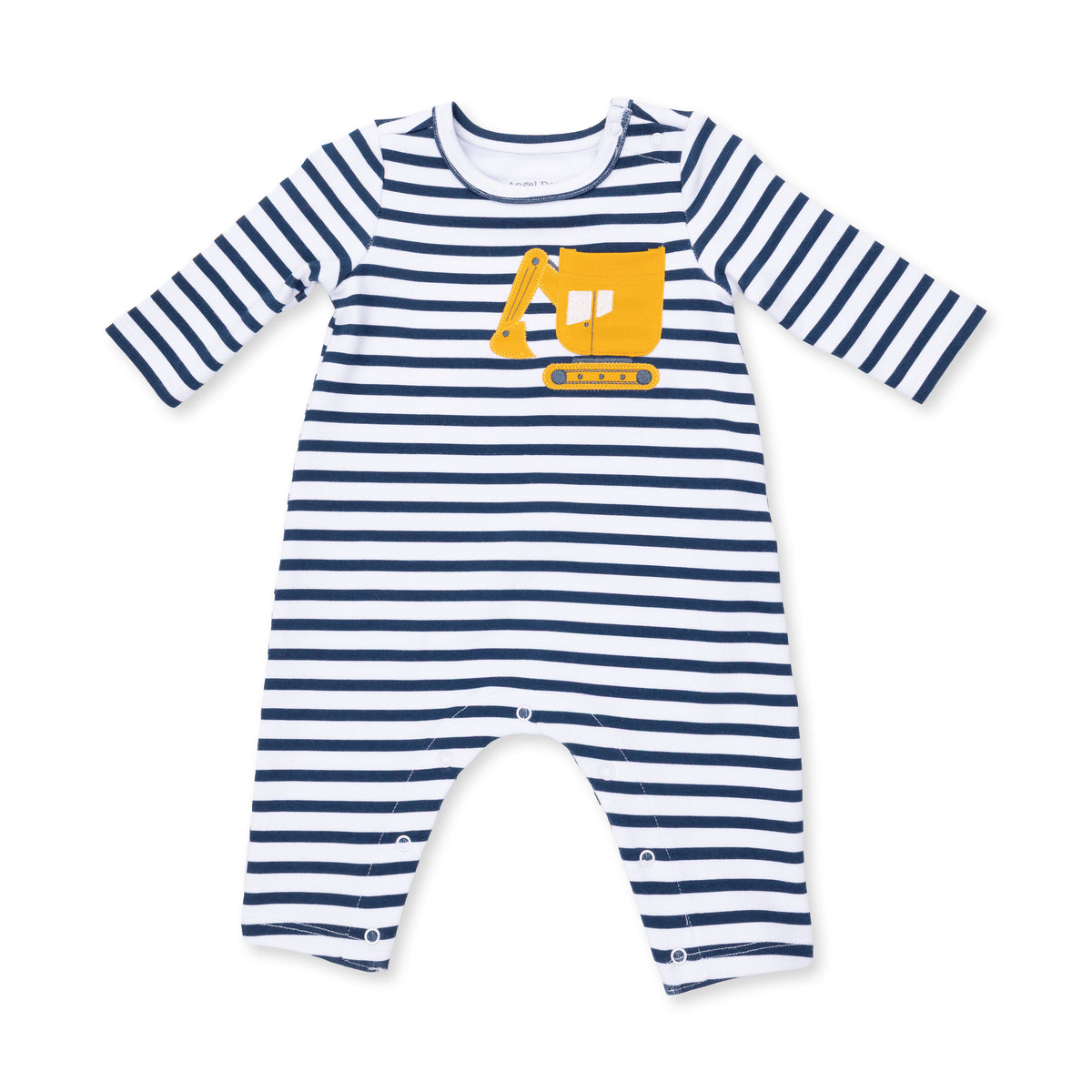 Long Sleeve Snap Shoulder Romper-Digger Collection