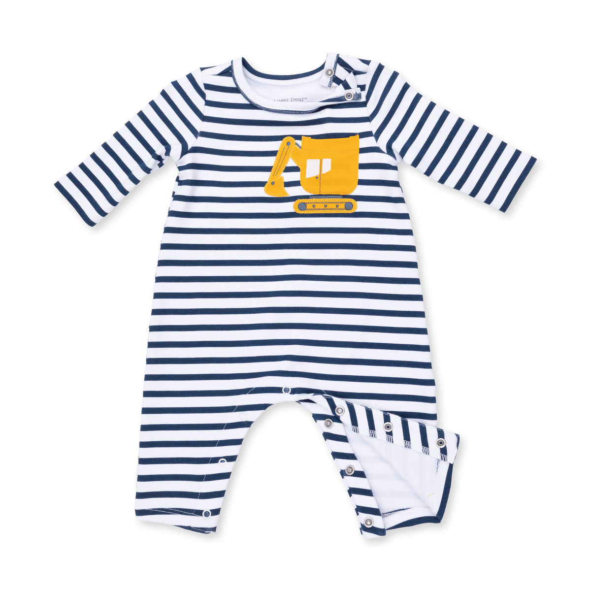 Long Sleeve Snap Shoulder Romper-Digger Collection
