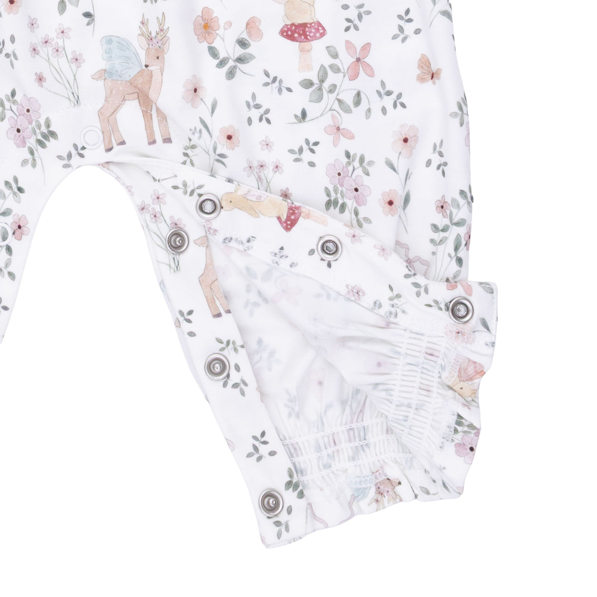 Smocked Long Sleeve Romper-Enchanted Woodland