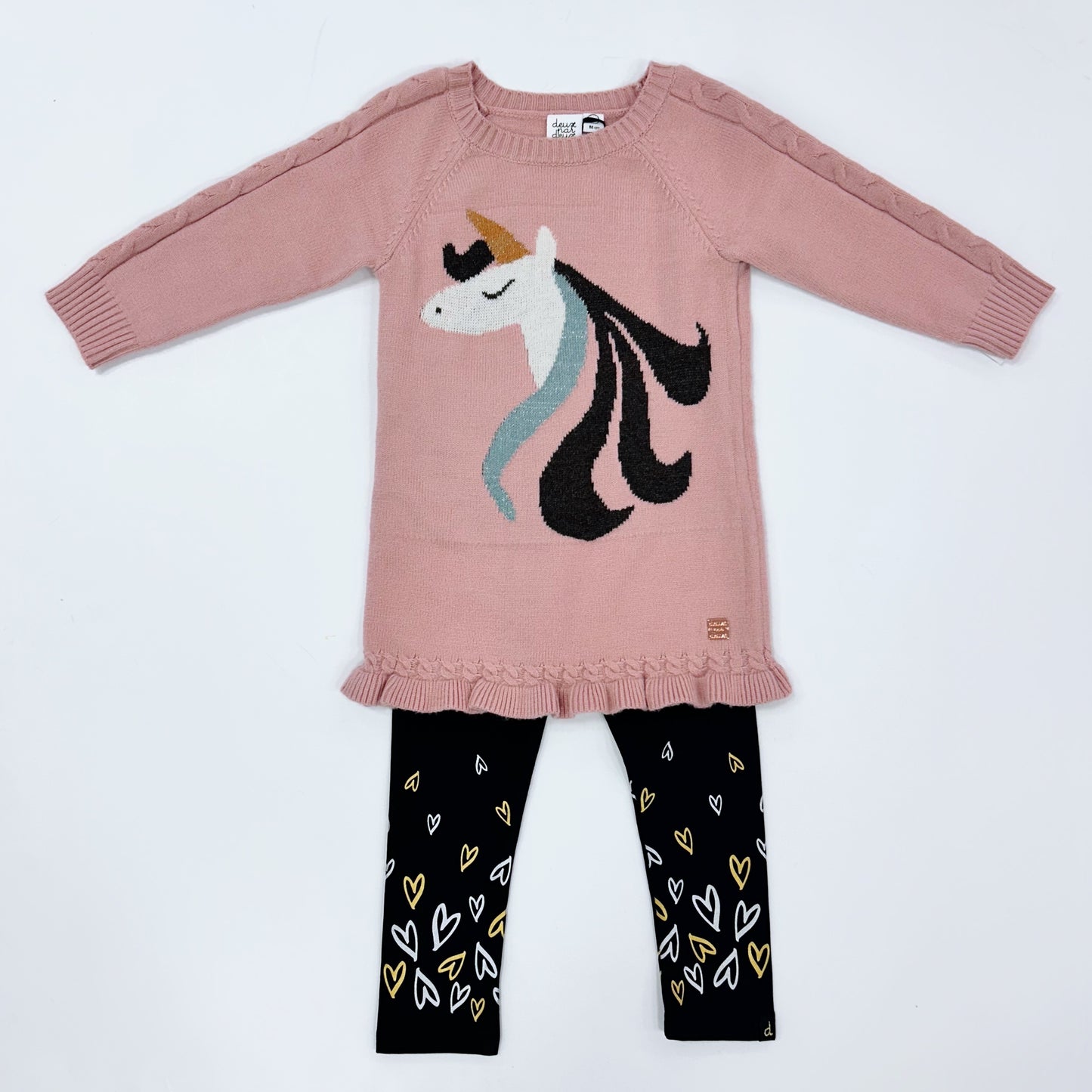 Knitted Unicorn dress with Leggings