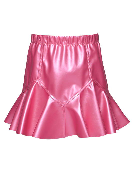 Fit N Flare Faux Leather Skirt
