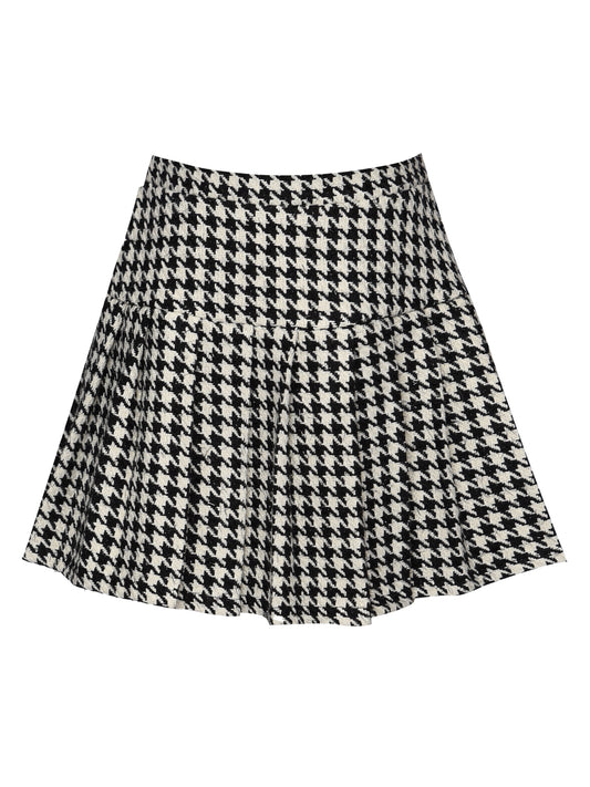 Houdstooth Tweed Skort