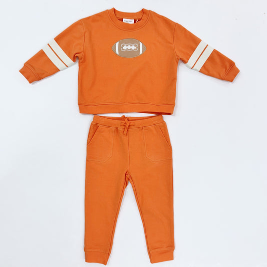 French Terry Football Sweatshirt and Varsity Joggers