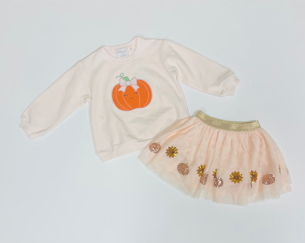 Pumpkin Sweatshirt and Tutu Set