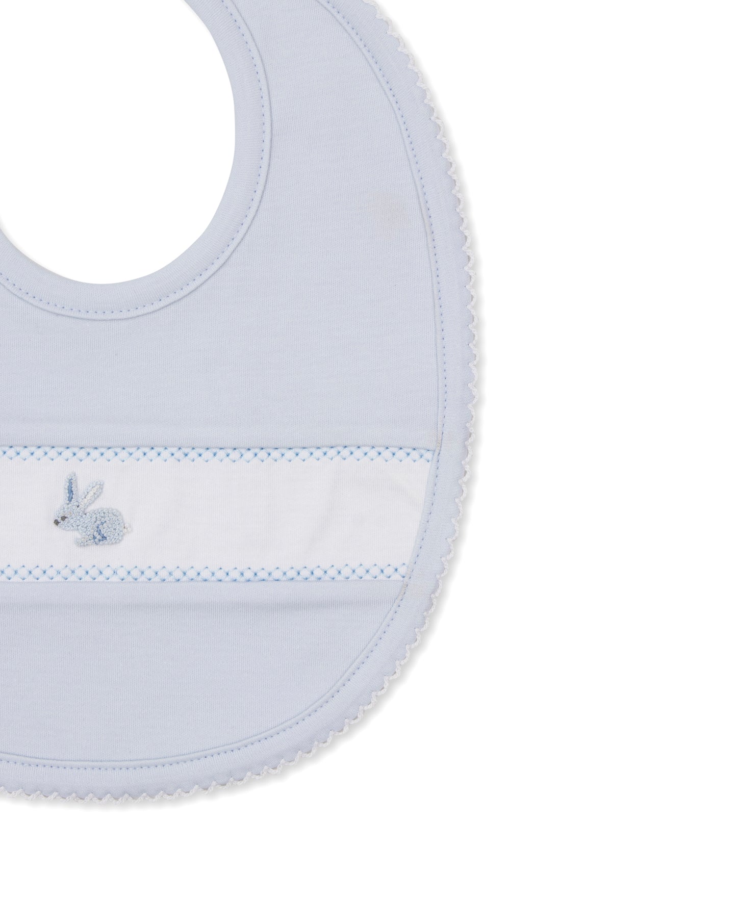 Premier Springtime Bunny Fun Blue Hand Emb. Bib