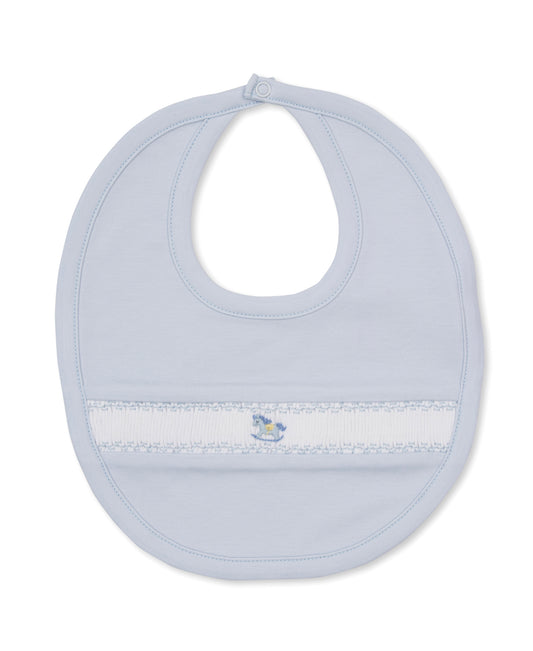 CLB Fall Medley 26 Blue Hand Smocked Bib